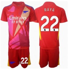 Arsenal David Raya #22 Keeper Bortedraktsett Barn 2024-25 Kortermet (+ korte bukser)